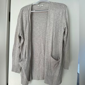 MADEWELL Open Front Gray Cardigan - size M